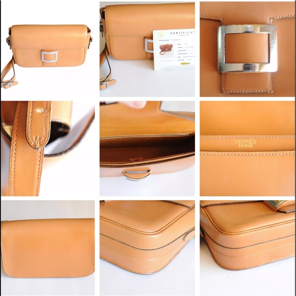 HERMÈS TAN FLAP BAG - Picture 8 of 8
